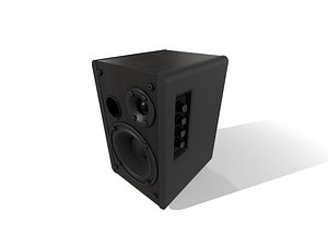 High End desk speaker Low-poly 3D model