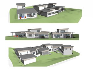 3D Eco-Estate Villas model