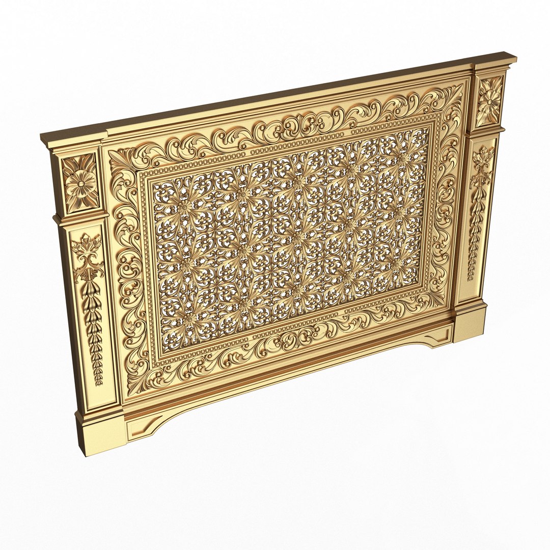 Radiator Cover Decorative Screening Grille Panel 013 3D model ...