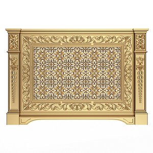 Radiator Cover Decorative Screening Grille Panel 013 3D model