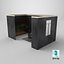 Modelo 3D del interior de una cocina comedor de lujo moderna