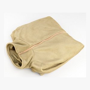 military tactical olive green fleece jacket sweatshirt for soldiers and officers 3D model