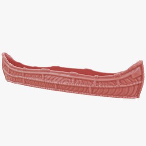 Plastic Native American Canoe Toy