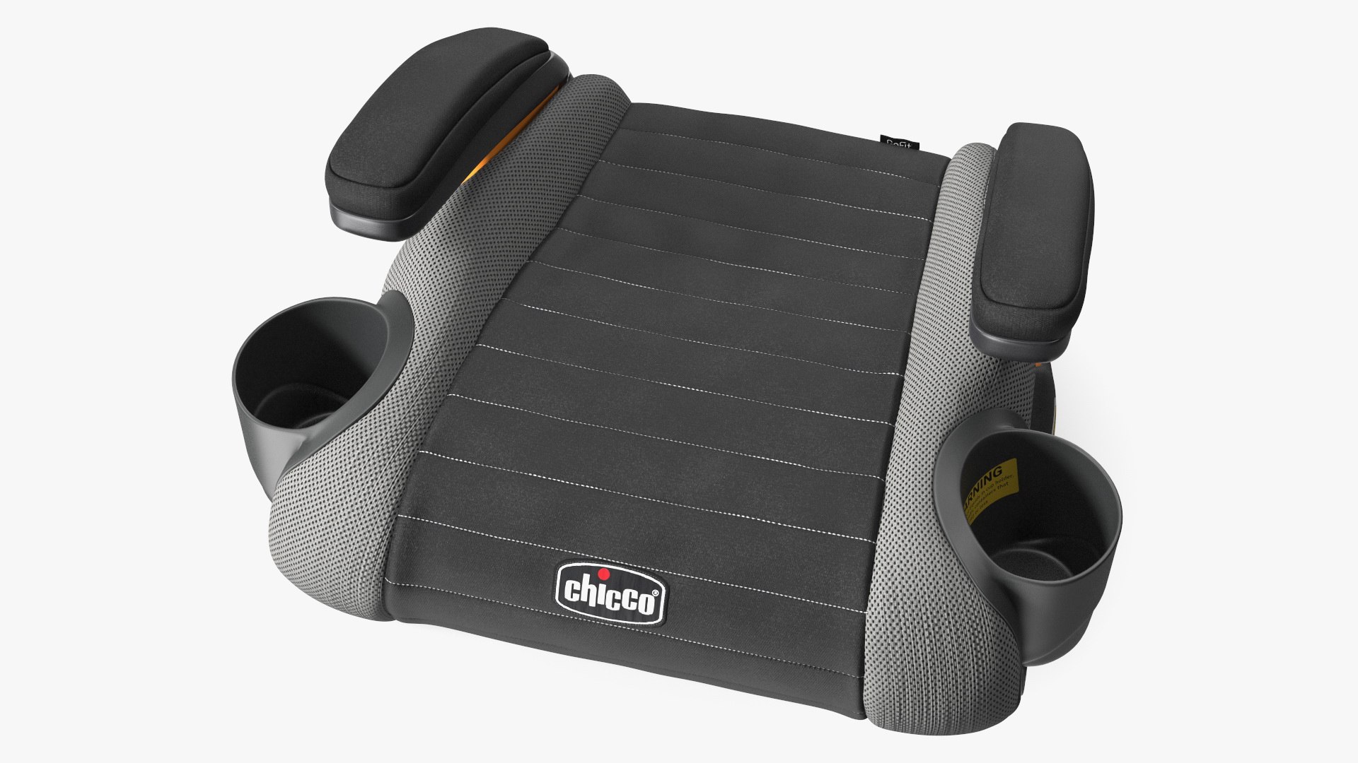 Backless Car Seat Chicco Grey 3D model preview