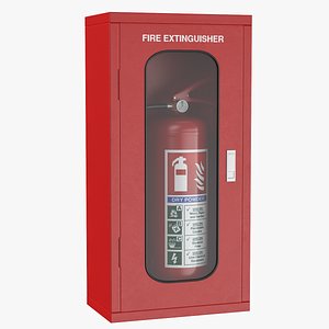 Fire Extinguisher In Box 3D Model