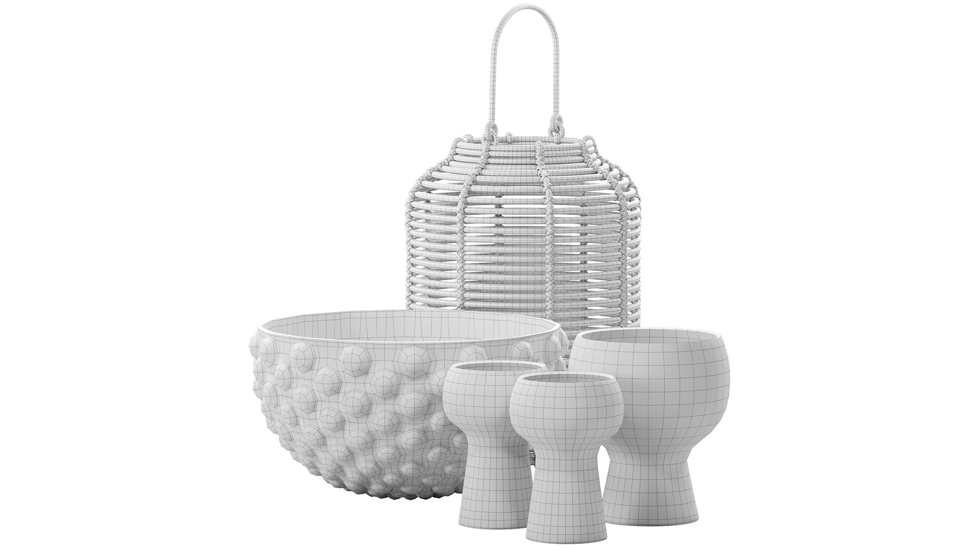 Decoration Vases Set 01 3D model - TurboSquid 2096880