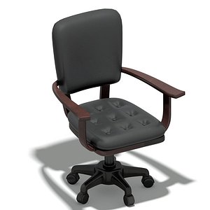 3d obj leather swivel chair