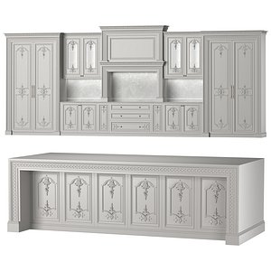 blk wood westland  kitchen 3D model