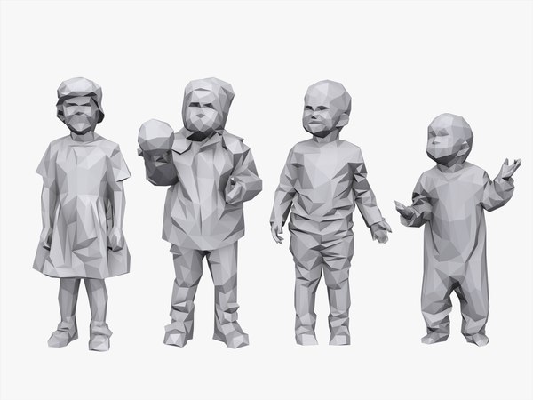 3d model stylized children child