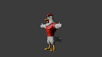 Fooball Chicken Cartoon