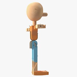 Colored Wooden Character Rigged for Modo model