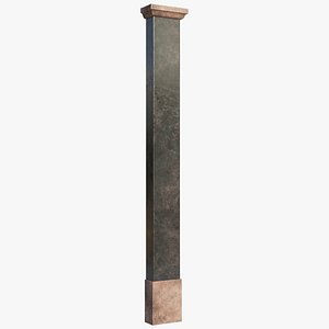 Embedded Black Marble Column