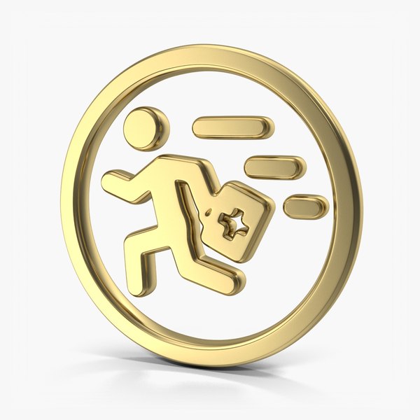 3D Doctor on call Symbol Gold