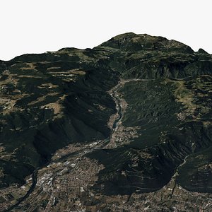 3D Canyon in Italy near Bassano del Grappa City model