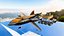 Futuristisches Sci-Fi-Jet-Fighter-3D-Modell, spielbereites Raumschiff