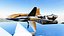Futuristisches Sci-Fi-Jet-Fighter-3D-Modell, spielbereites Raumschiff