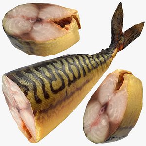 3D Smoked Mackerel Collection model