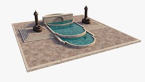 Classic Fountan Square 3D model