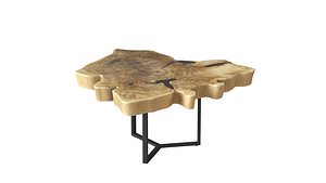wood slab table 3D model