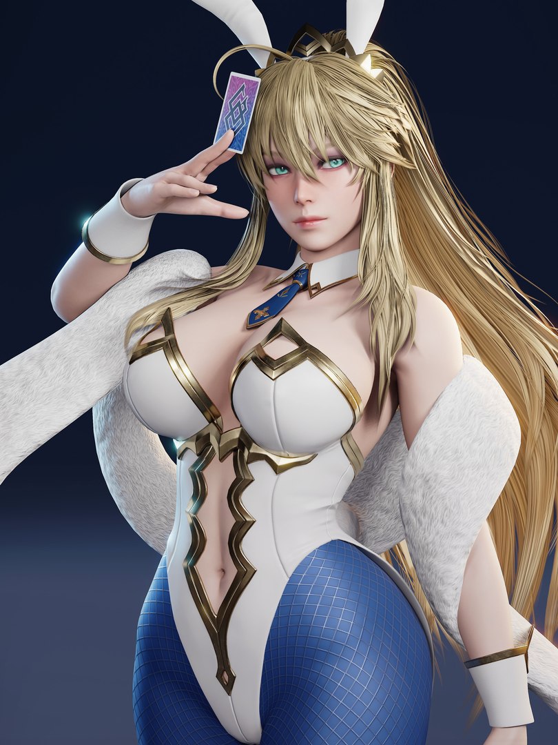 3D Artoria Pendragon Lancer - Game Ready model https://p.turbosquid.com/ts-thumb/nc/jG2mAQ/Dy/artoriabunny_preview02/jpg/1722253165/1920x1080/fit_q87/bdb22112fda916b4e7f8be84d0ae8d29aba68032/artoriabunny_preview02.jpg