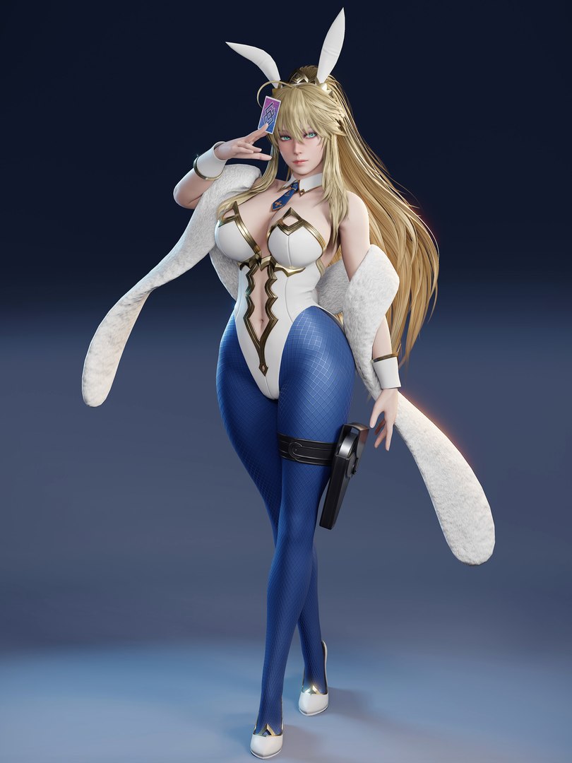 3D Artoria Pendragon Lancer - Game Ready model https://p.turbosquid.com/ts-thumb/nc/jG2mAQ/Xi/artoriabunny_preview01/jpg/1722253164/1920x1080/fit_q87/3039058c21f277cfa285e7c9a1bf28a0ebfb9b52/artoriabunny_preview01.jpg