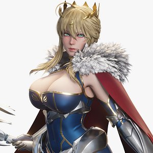 3D Artoria Pendragon Lancer - Game Ready model