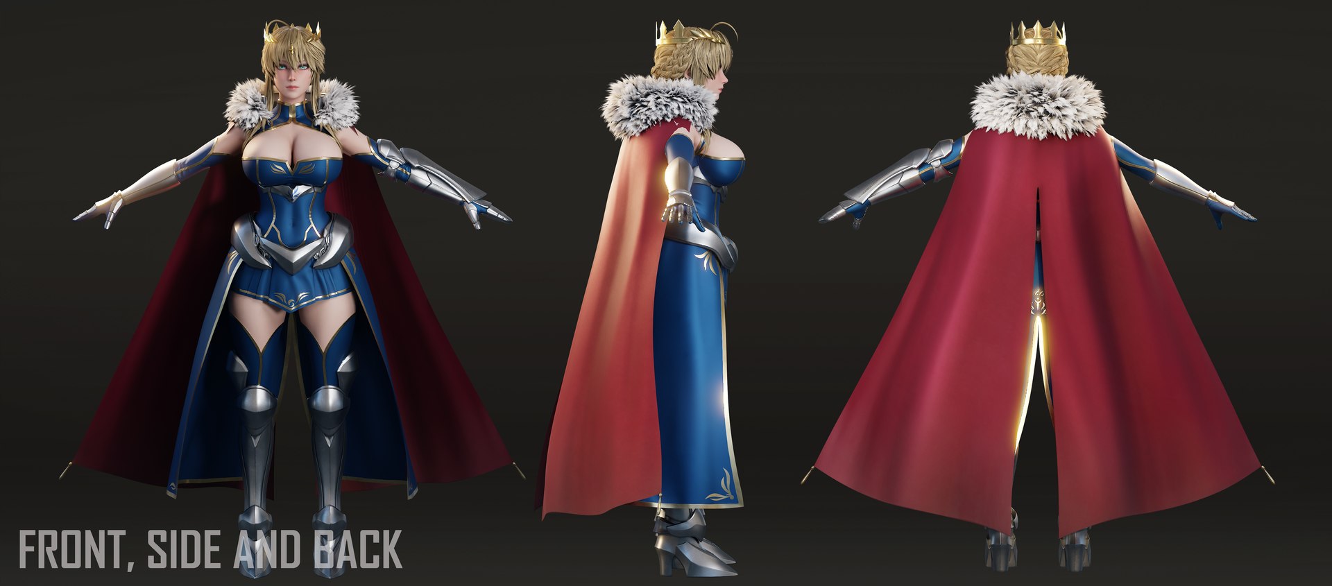 3D Artoria Pendragon Lancer - Game Ready model https://p.turbosquid.com/ts-thumb/nc/jG2mAQ/mK/frontbackside/jpg/1711287628/1920x1080/fit_q87/7cdd5a7f0273309b78c35a78124e2d6d6120e88c/frontbackside.jpg