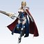 3D Artoria Pendragon Lancer - Game Ready model