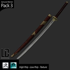 3d samurai character pack -