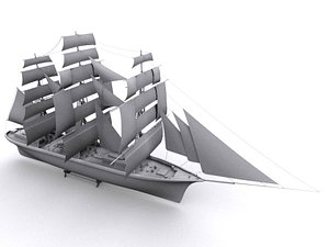 merchant ship 3d model