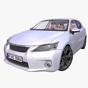 generic premium hatchback interior car 3D model
