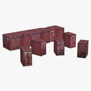 3D USSR UUK5 container stack