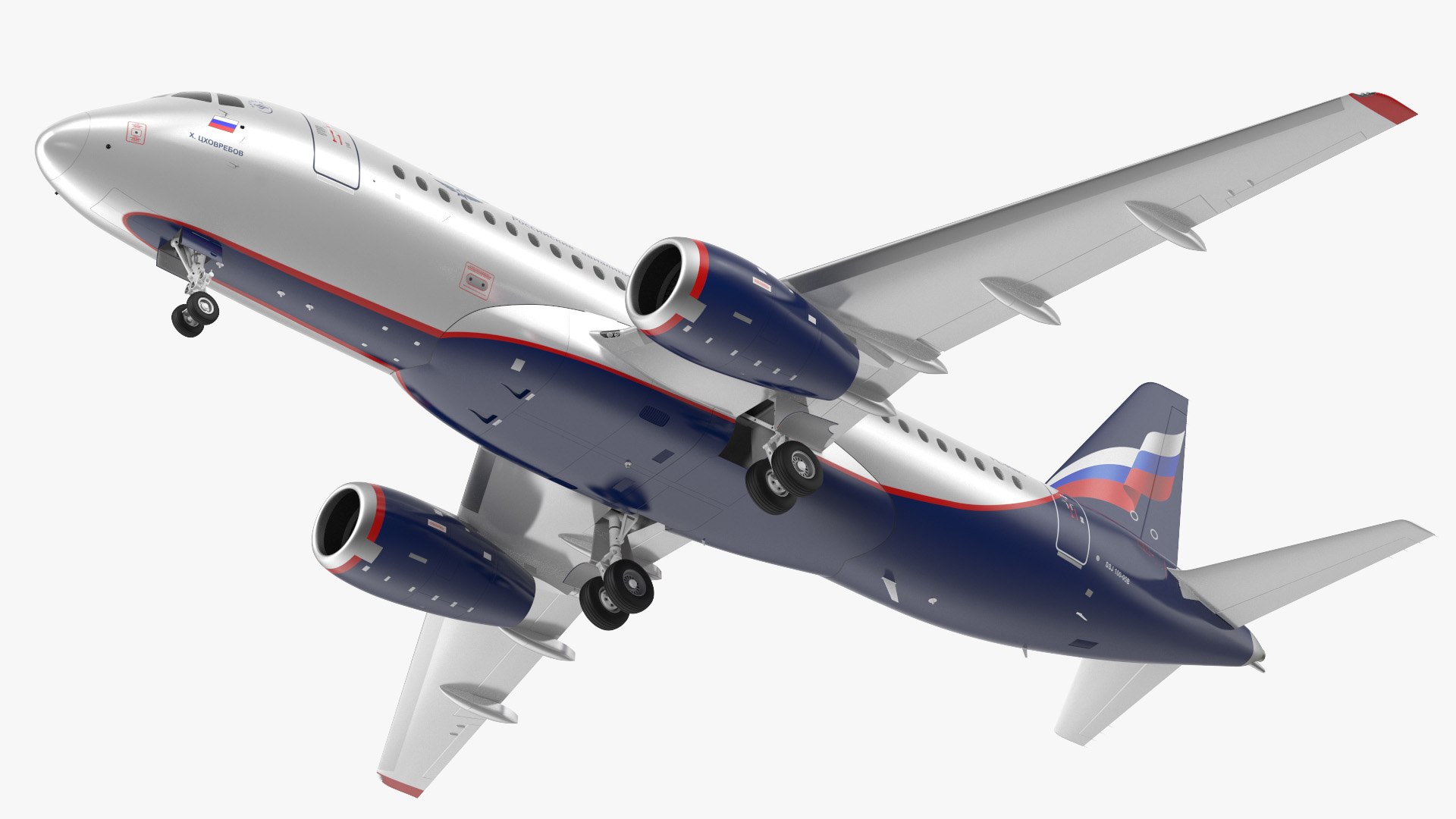 Sukhoi Superjet 100 95lr Aeroflot 3D model preview