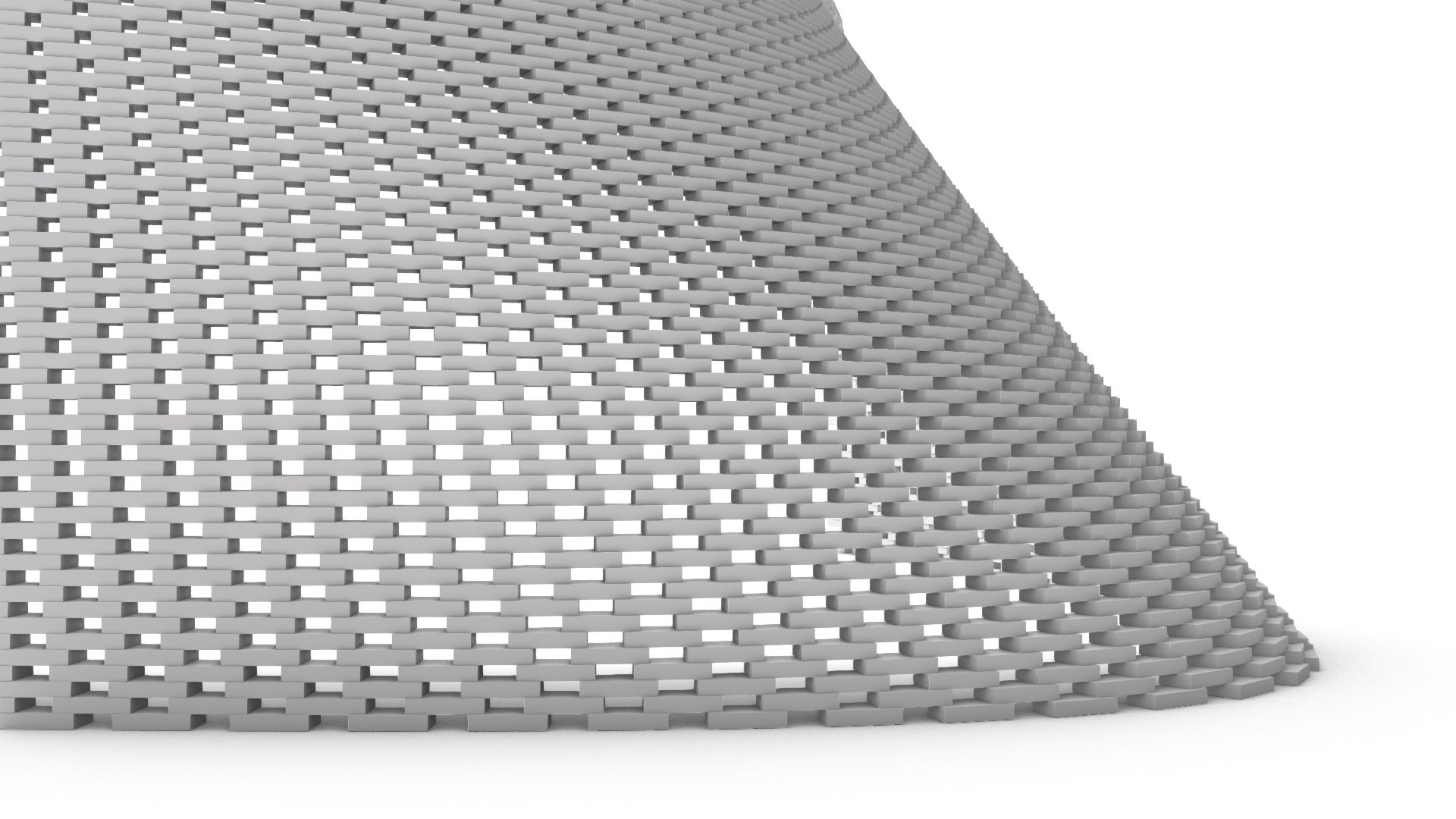 Wavy Futuristic Brick Wall 3D Model - TurboSquid 2179439