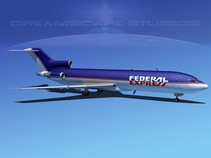 airline boeing 727 727-200 3d model