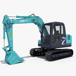 3ds max excavator kobelco sk75