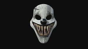 Clown Terror Mask 06 Black - Character Design Fashion 3D