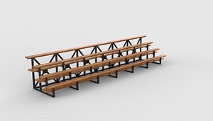 3D bleacher 01 3D model