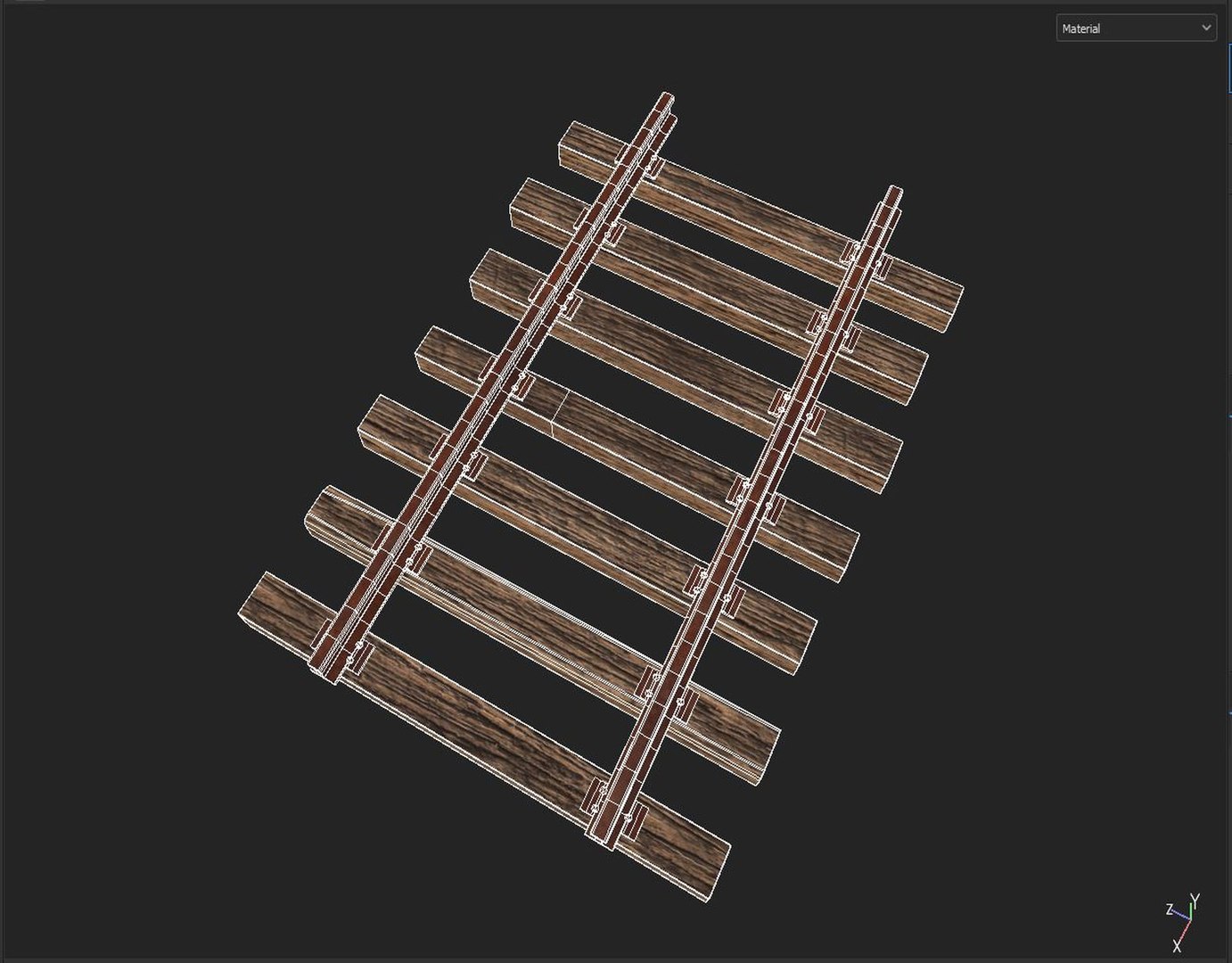 Train Track 3D - TurboSquid 2252878