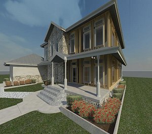 3d revit bedroom modern colonial model