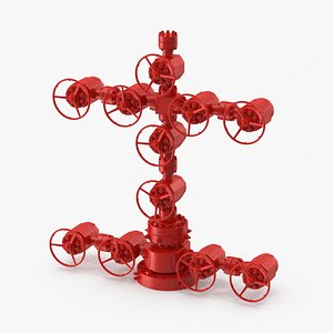 wellhead christmas tree 3d model
