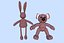 Ours en peluche et lapin