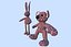 Ours en peluche et lapin