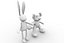 Ours en peluche et lapin