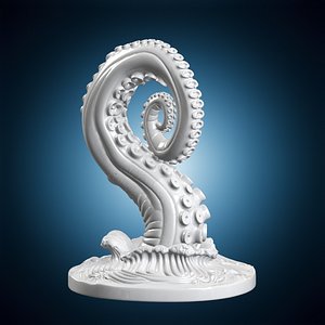 3D Kraken Tentacle Sculpture 3D Print Model