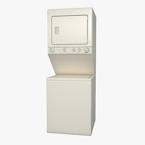 3D model stacked washer dryer