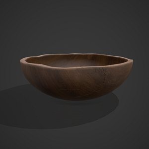 bowl wood 3D