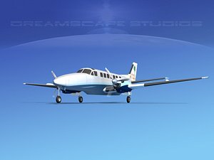 beechcraft air 3d model