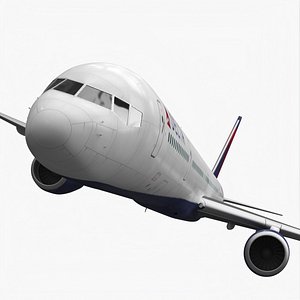 Delta Airlines Boeing 757-300 with Cabin and Doors Rigged for Maya