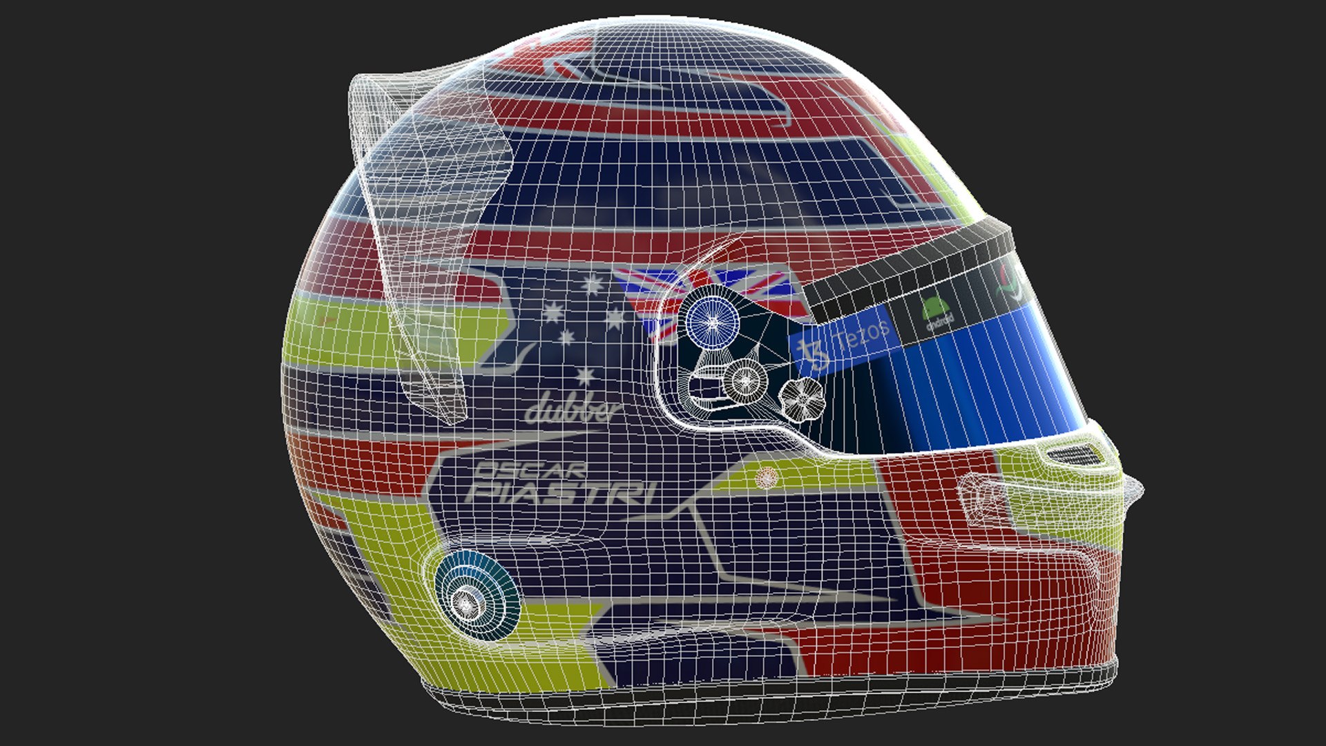 3D F1 Oscar Piastry Helmet 2023 Model - TurboSquid 2116357